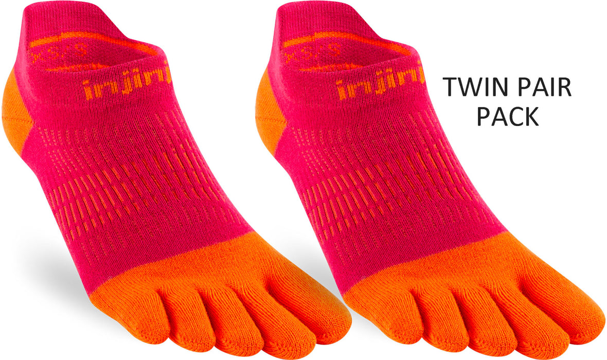 Injinji Women's Lightweight No-Show Toe Socks TWIN PACK (INJ-WNS-TWIN)