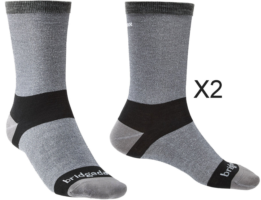 Bridgedale Men's Ultra-Lightweight Coolmax Performance Liner Socks TWIN PACK {BR-710539}