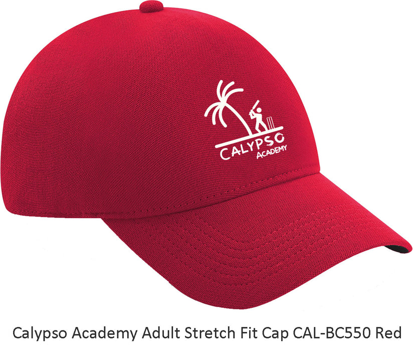Calypso Cricket Academy Adult Beechfield Seamless Waterproof Stretch Fit Cap {CAL-BC550}