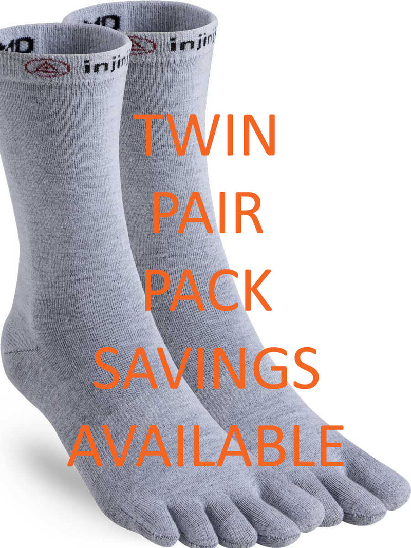 Injinji Ultra-Lightweight Crew Liner Toe Socks (INJ-LW-LIN)