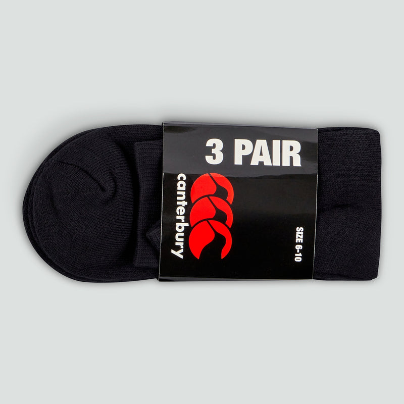 Canterbury Adult Unisex Crew Sock Pack of 3