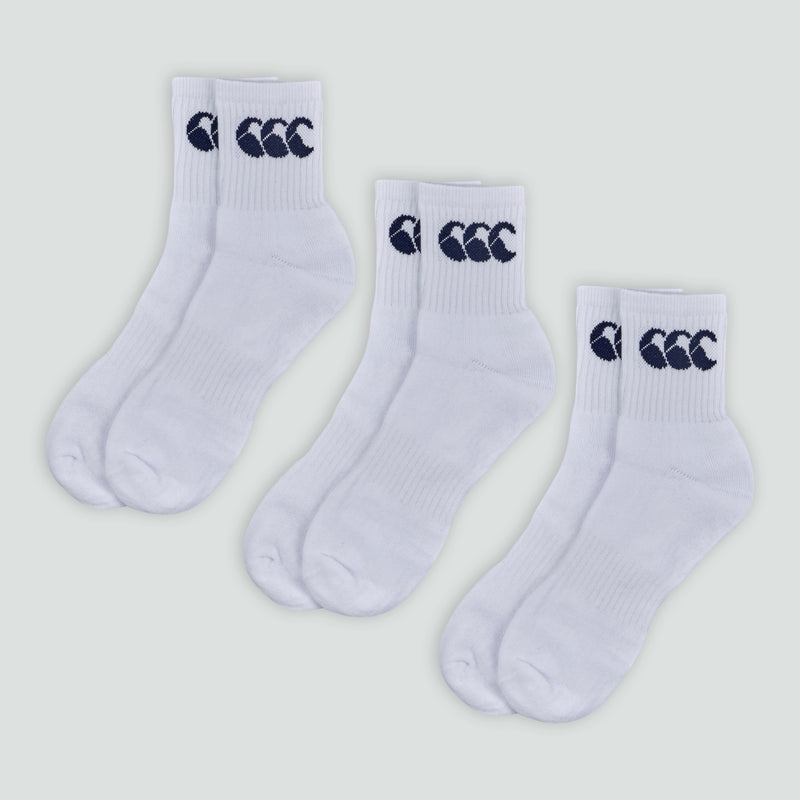 Canterbury Adult Unisex Crew Sock Pack of 3