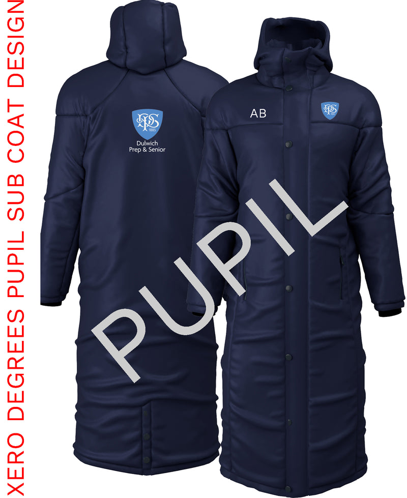DULWICH PREP & SENIOR PUPIL XERO DEGREES SIDE LINE BENCH COAT {DPSK-XOCH827}