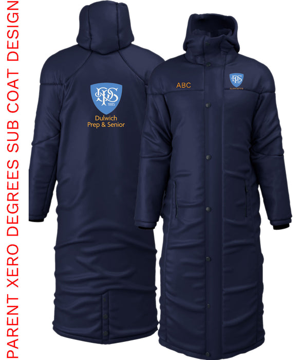 DULWICH PREP & SENIOR PARENT/SUPPORTER XERO DEGREES SIDE LINE BENCH COAT {DPSPAR-XOCH827}