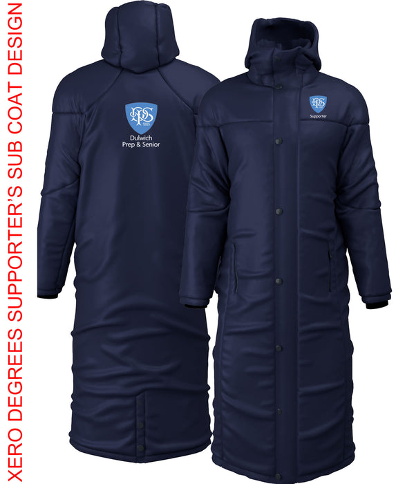 DULWICH PREP & SENIOR SUPPORTER XERO DEGREES SIDE LINE BENCH COAT {DPSPAR-XOCH827}