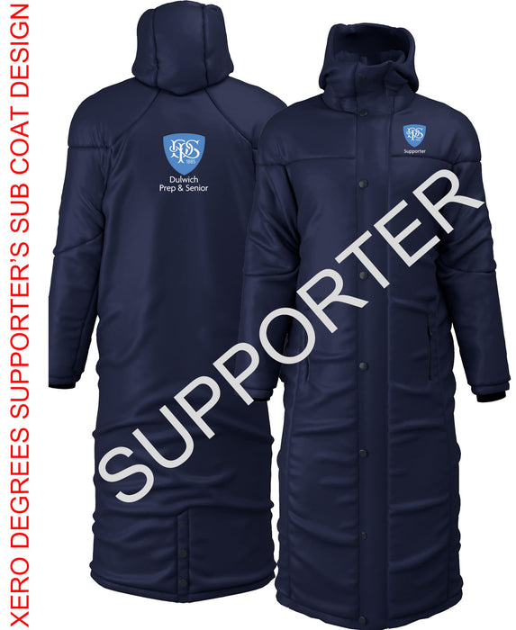 DULWICH PREP & SENIOR SUPPORTER XERO DEGREES SIDE LINE BENCH COAT {DPSPAR-XOCH827}