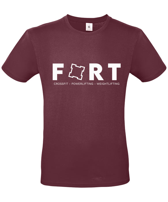 FORT Gym B&C 100% Cotton S/S Tee {FORT-BA210-MAR/WHT}