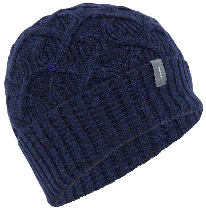 Icebreaker Unisex Merino Wool Vela Cuff Cable Knit Beanie {IC-105237}