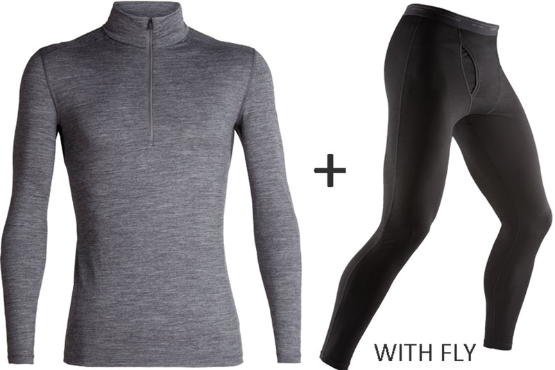 Men's Icebreaker Merino 200 Oasis Half Zip Base Layer COMBO