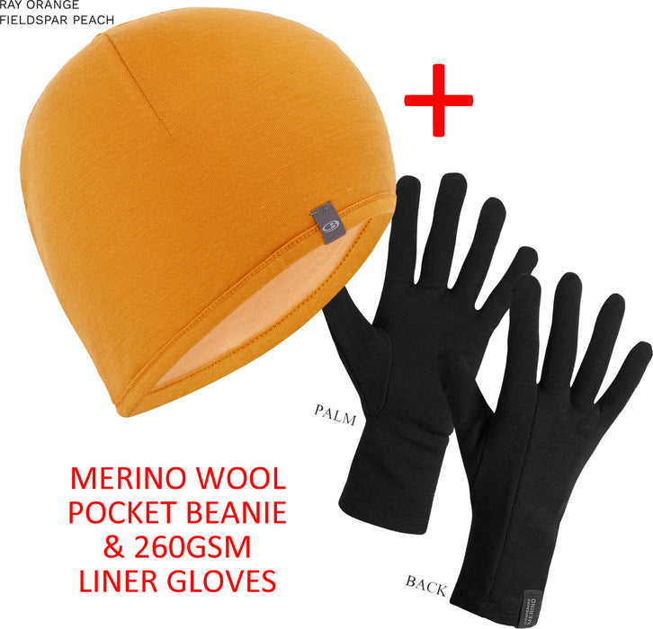 Icebreaker Merino 260 Gloves and Beanie Bundle