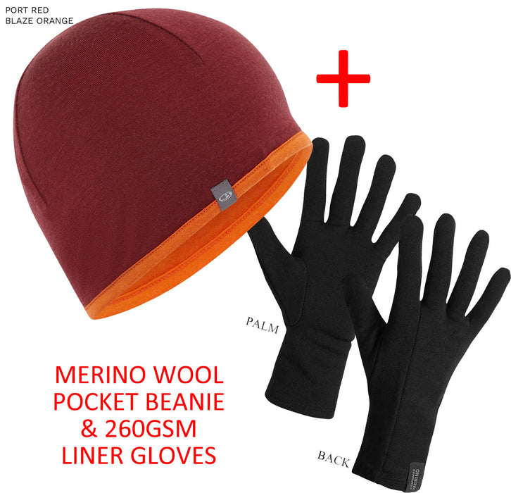 Icebreaker Merino 260 Gloves and Beanie Bundle