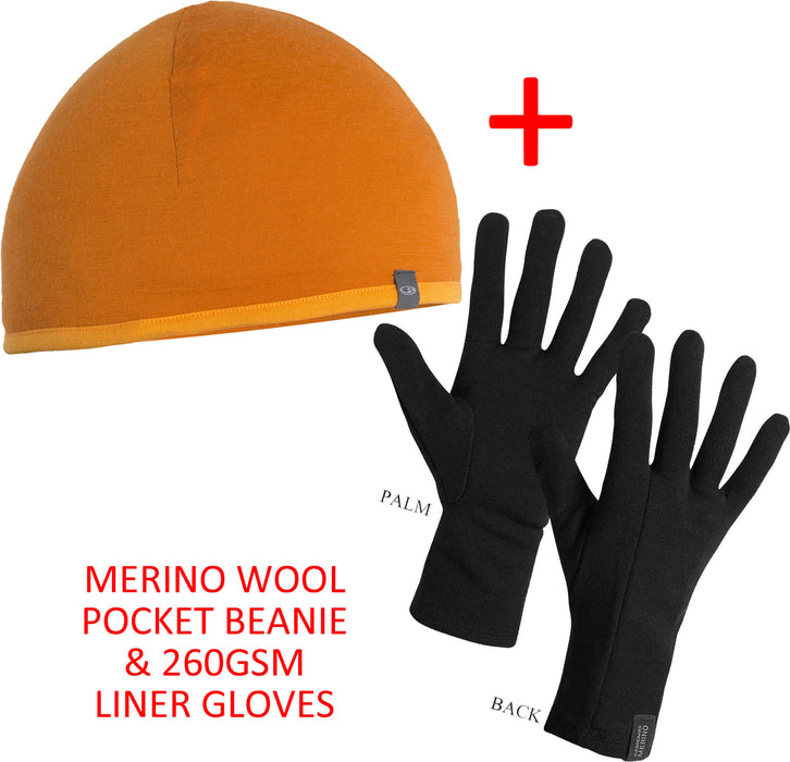 Icebreaker Merino 260 Gloves and Beanie Bundle