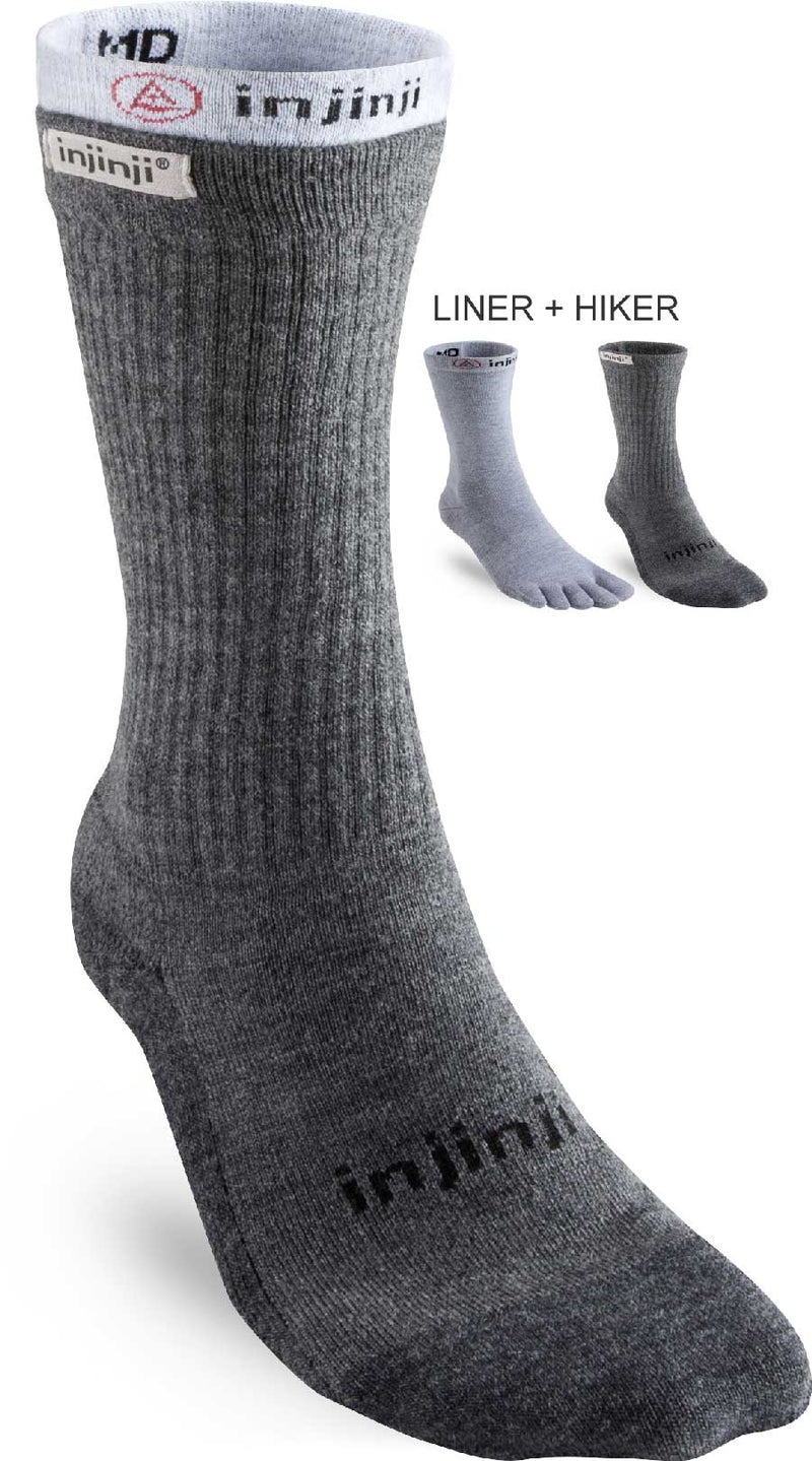 Injinji Men's Merino Wool Liner+Hiker Socks {INJ-333378}