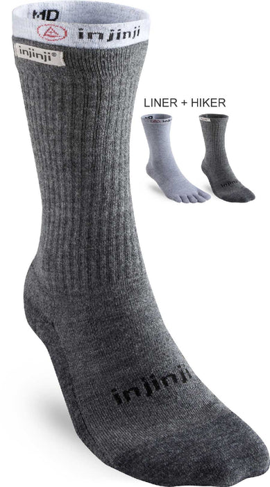 Injinji Merino Wool Liner+Hiker Socks {INJ-333378}