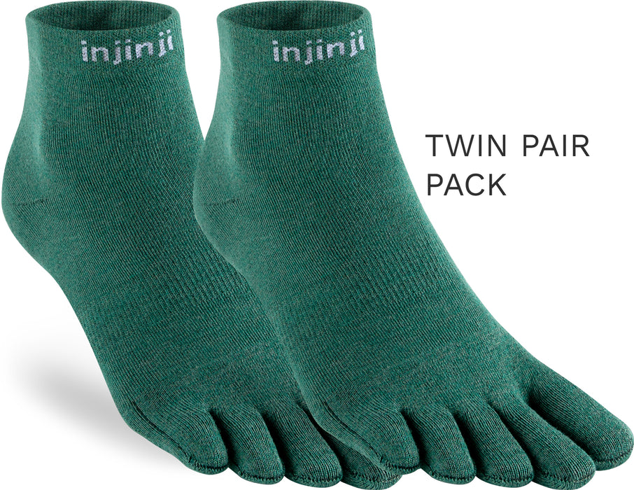 Injinji Ultra-Lightweight Mini-Crew Liner Toe Socks TWIN PACK (INJ-LW-MC-LIN-TWIN)