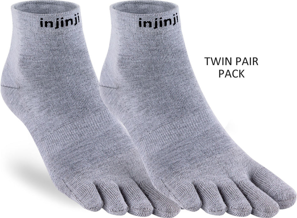 Injinji Ultra-Lightweight Mini-Crew Liner Toe Socks TWIN PACK (INJ-LW-MC-LIN-TWIN)