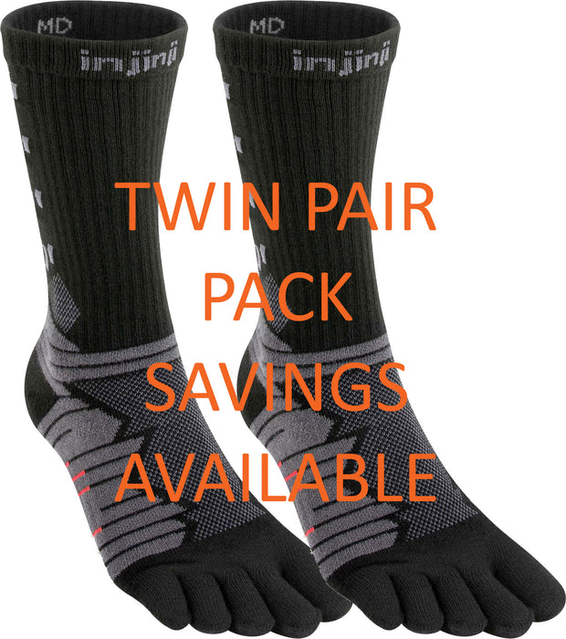 Injinji Mid-Weight Ultra-Run Crew Toe Socks {INJ-ULTRA-CR}