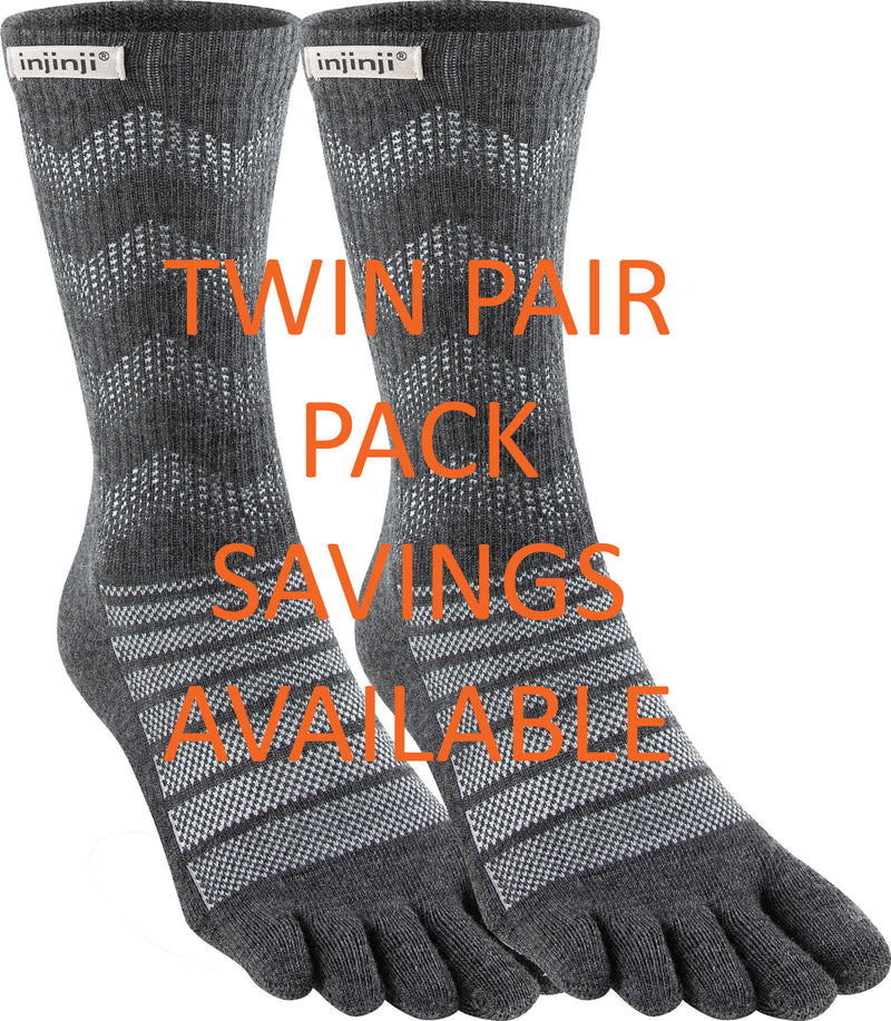 Injinji Mid-Weight Merino Wool Crew Toe Socks (INJ-ODC)
