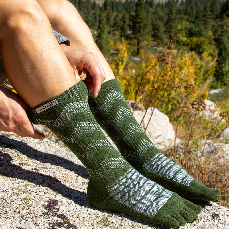 Injinji Mid-Weight Merino Wool Crew Toe Socks (INJ-ODC)