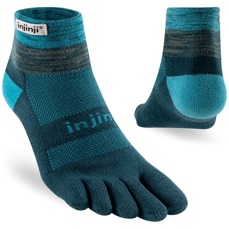 Injinji Men's Mid-Weight Trail Run Mini-Crew Toe Socks (INJ-TR-MC)
