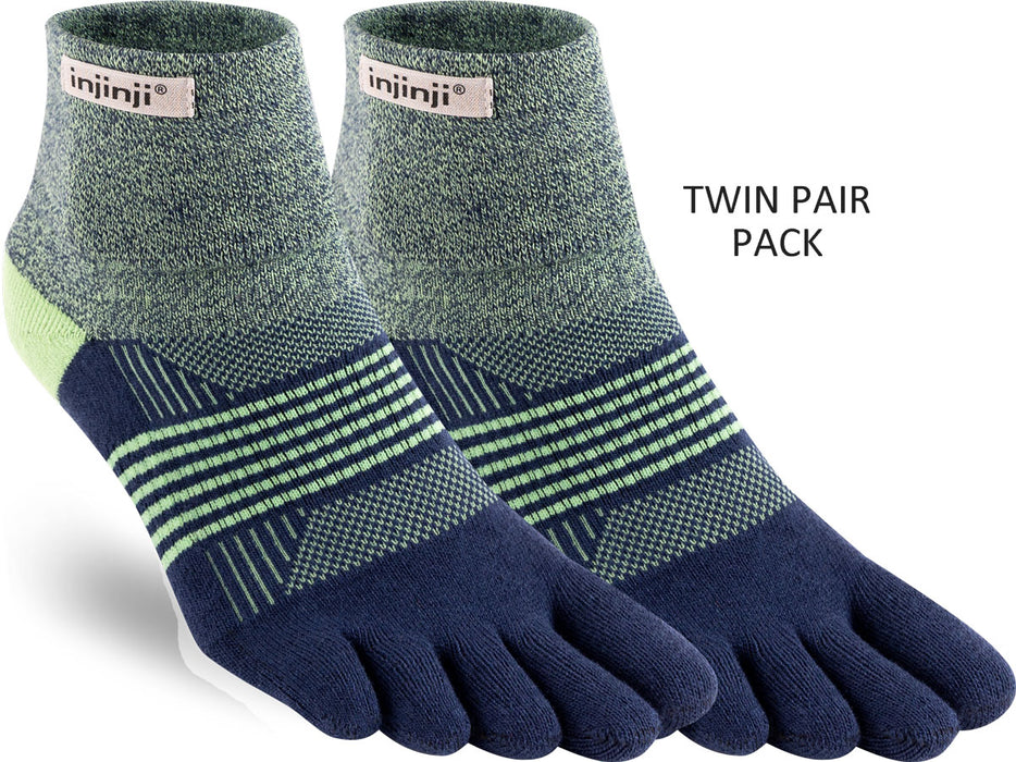 Injinji Women's Mid-Weight Trail Run Toe Socks TWIN PACK (INJ-WTR-TWIN)