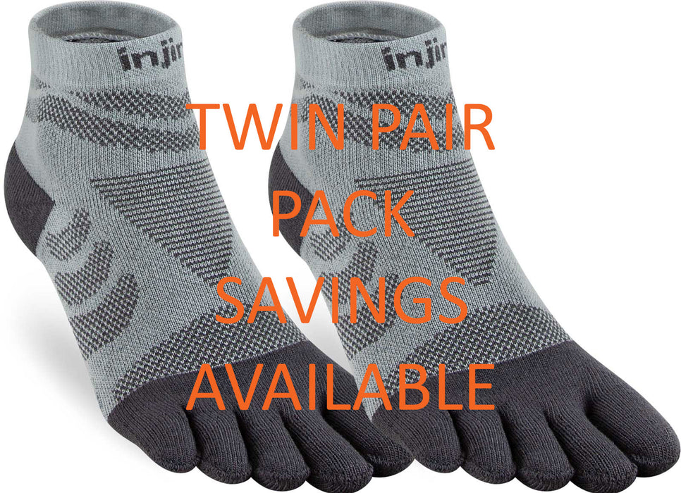 Injinji Women's Mid-Weight Ultra-Run Mini-Crew Toe Socks (INJ-WULTRA-MC)