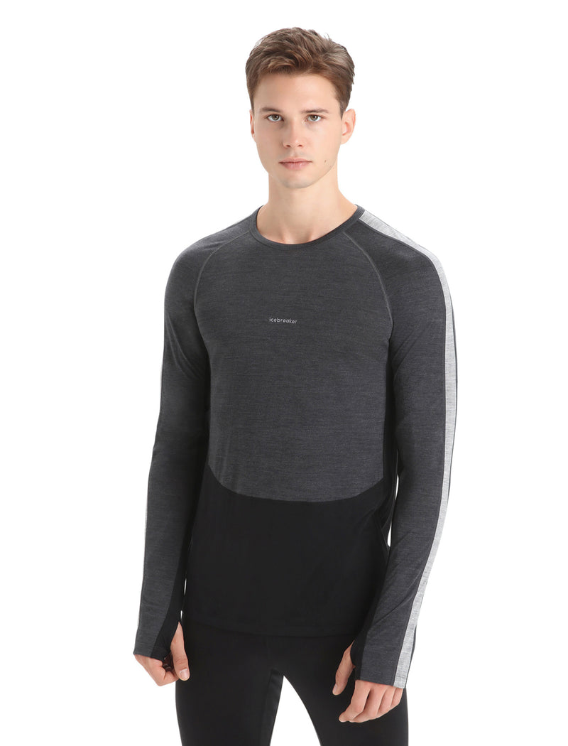 Icebreaker Men's 260 ZoneKnit Long Sleeve Crewe Base Layer {IC-0A56HH}
