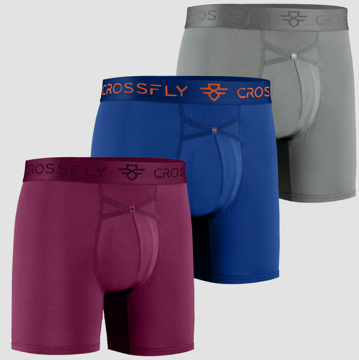 Crossfly Men's Ikon 6" Boxers TRIPLE PACK {CF-IKON6-TRIPLE}