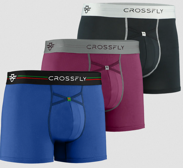 Crossfly Men's Ikon 3" Trunk Boxers TRIPLE PACK {CF-IKON3-TRIPLE}