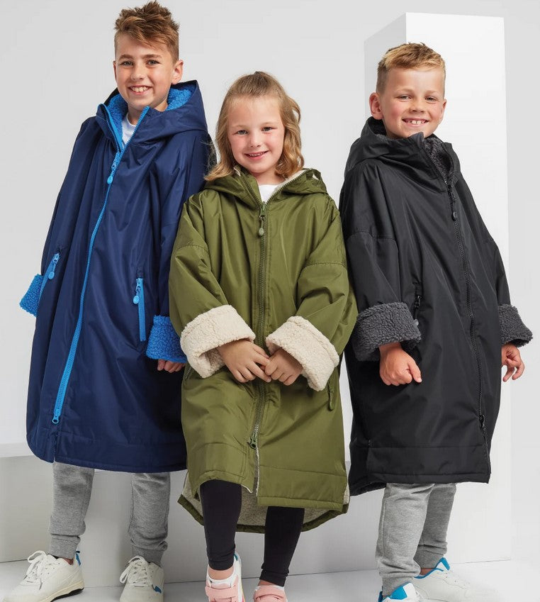 Kids' TriDri Insulated ¾ Length 280gsm All-Weather Changing Robe Coat {TR80B}