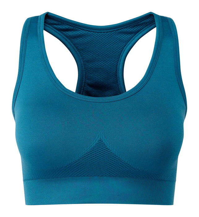 Women's TriDri Seamless 3D Cropped Sculpt Sports Bra {TR214}