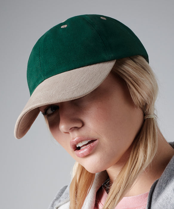Beechfield Low Profile Dual Tone Heavy Brushed Cotton Cap (BC057)