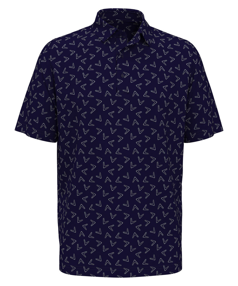 Callaway Men's Soft Touch Chev Print Polo {CG-KSF0B7}