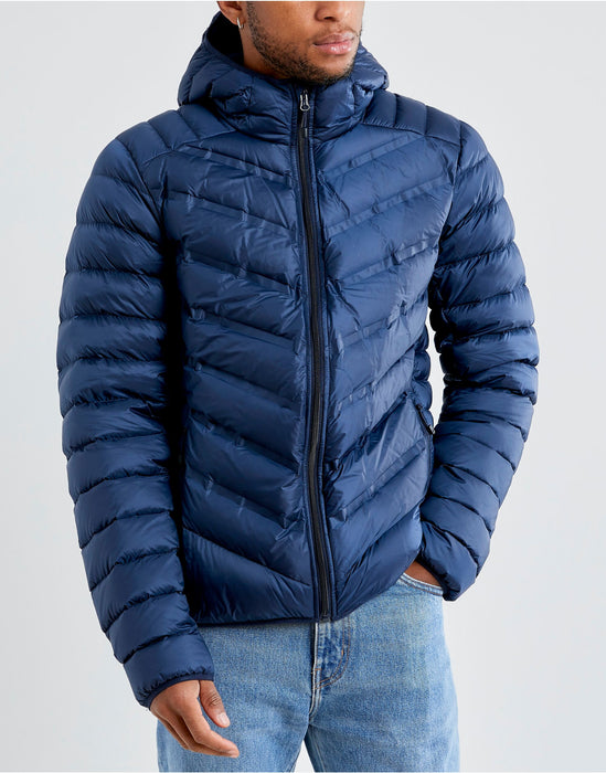 Men's CRAFT Light Feather Down Hooded Jacket {CR-1908006}