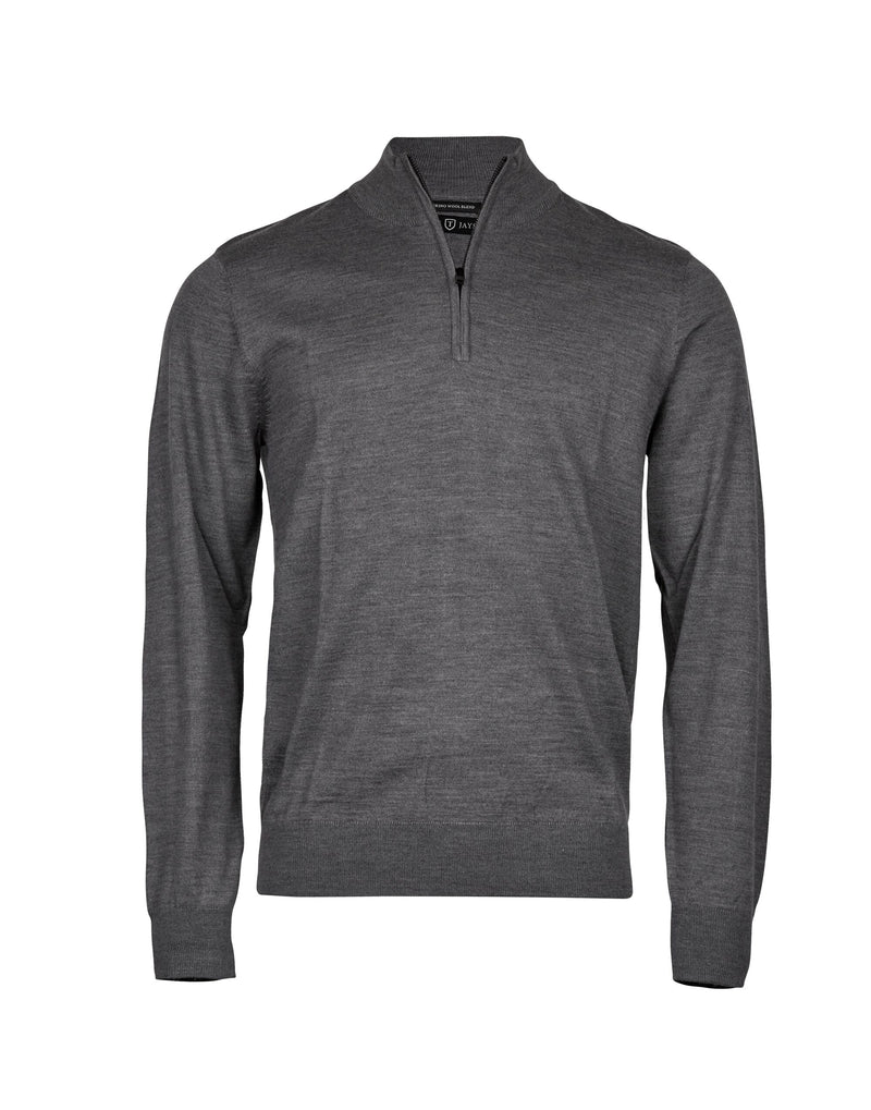 Men's Tee Jays Merino Blend Half Zip Mid-Layer {TJ6010}