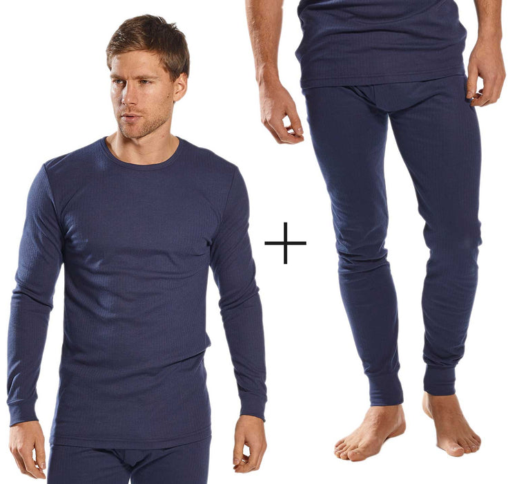 Portwest Men's Polyester Cotton Thermal Base Layer COMBO