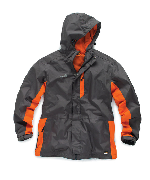 Scruffs Men's Ripstop Polyester Worker Rain Jacket {SH051}