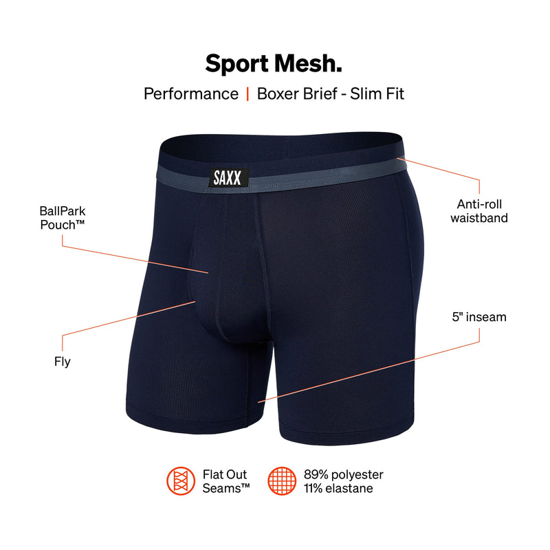 Men's SAXX Multi-Sport Mesh 6" Boxer Briefs {SAXX-BL75F}