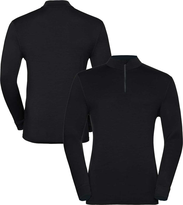 ODLO Men's Naturals 200 Merino Wool Long Sleeve Half Zip Base Layer {O-110802}