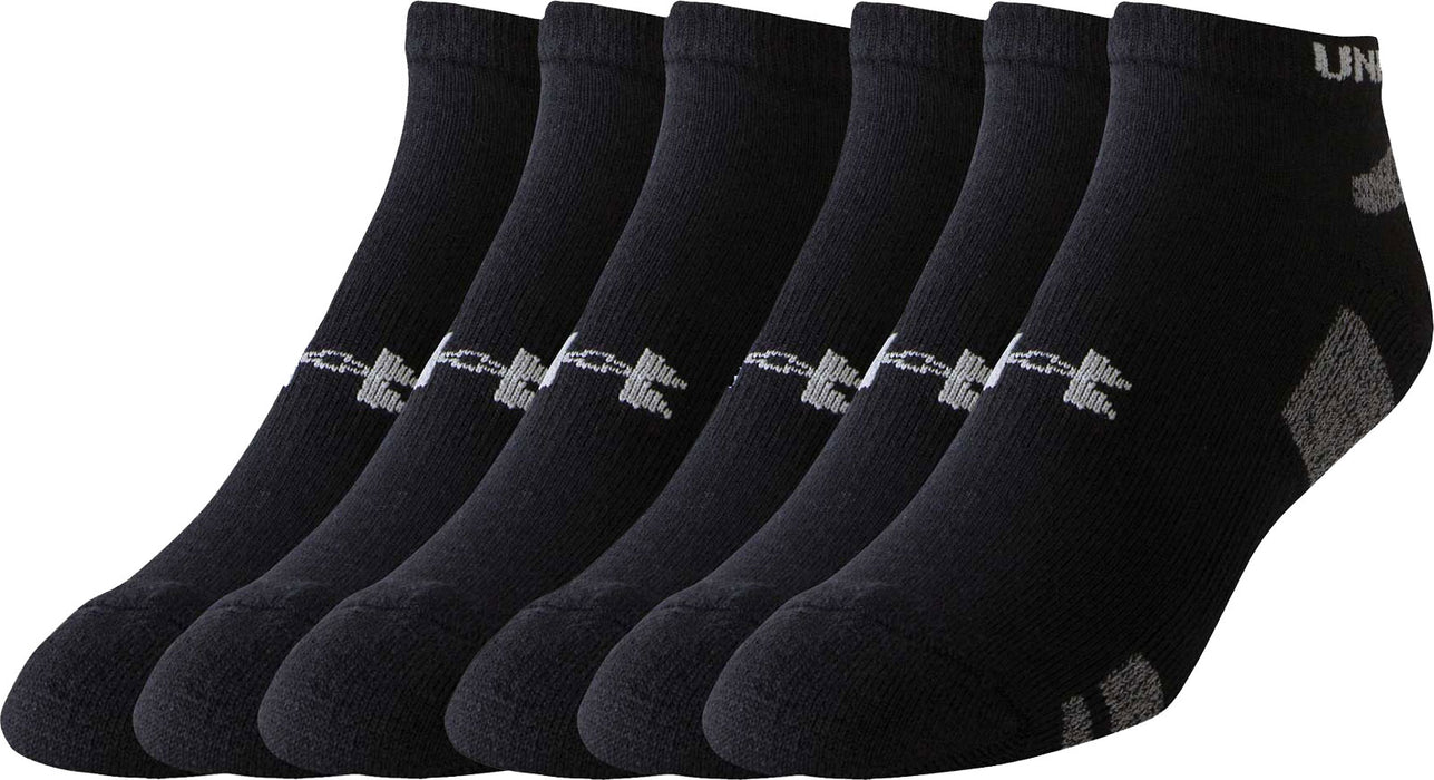 Men's UA Charged Cotton Mid-Weight Lo Cut Six Pair Pack Sports Socks {1240888}