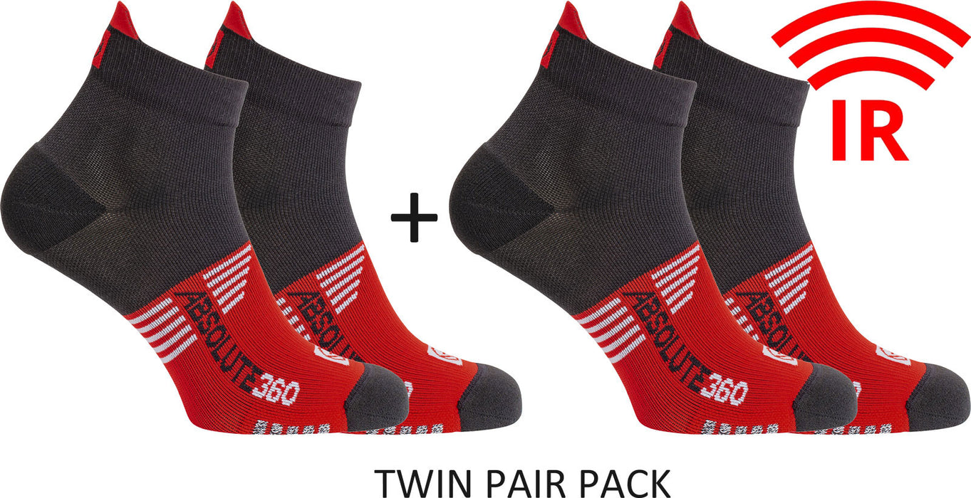 Absolute360 Performance Run Mini-Crew Socks TWIN PAIR PACK {A360-MCSCK-TWIN}