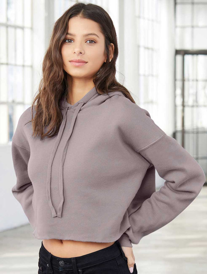 Women's Bella + Canvas Airlume Cropped Cotton Hoody (BE-220)
