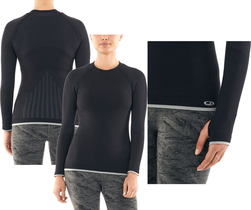 Women's Icebreaker 200 ZoneKnit Long Sleeve Merino Crew {IC-0A56HD}