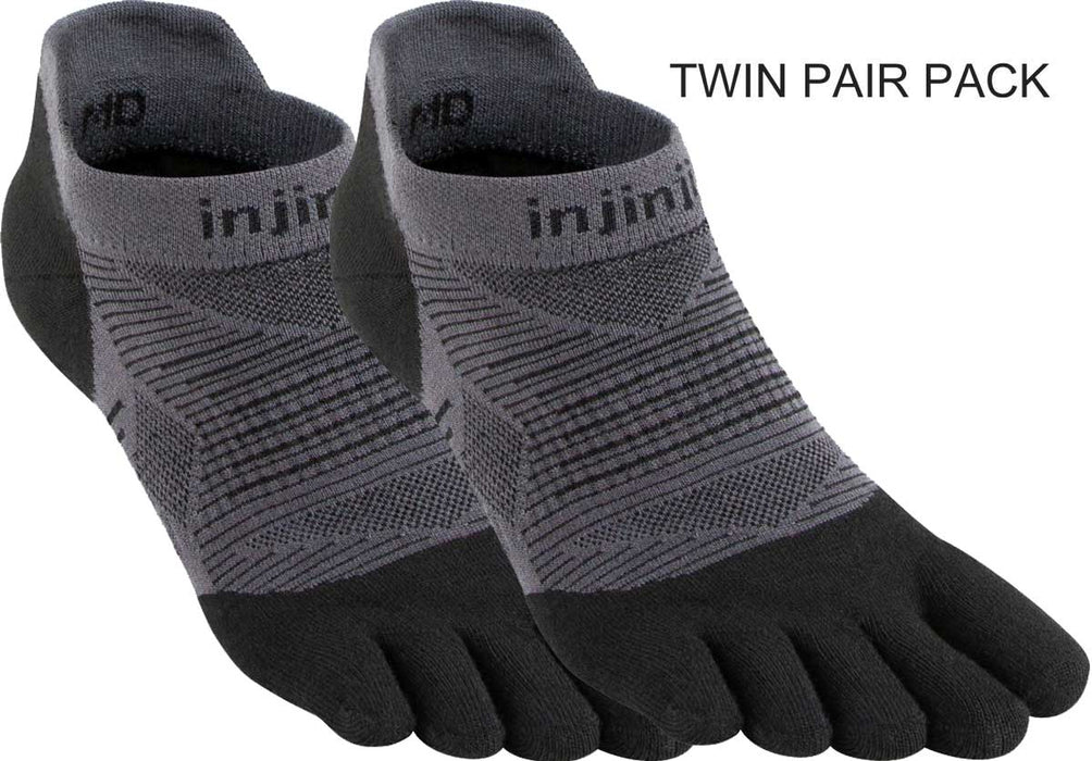 Injinji Men's Lightweight No-Show Toe Socks TWIN PACK (INJ-NS-TWIN)