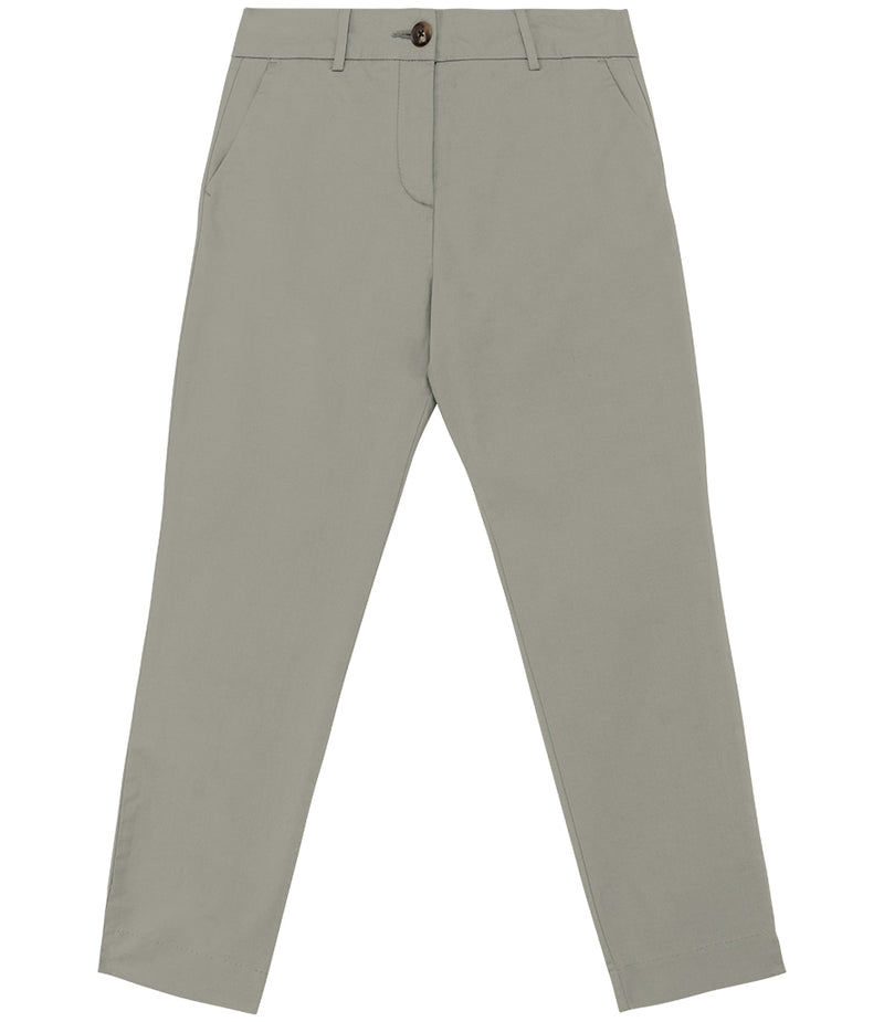 Women's Native Spirit Organic Cotton Stretch Fit Cropped Leg Chino Trousers {NS737}