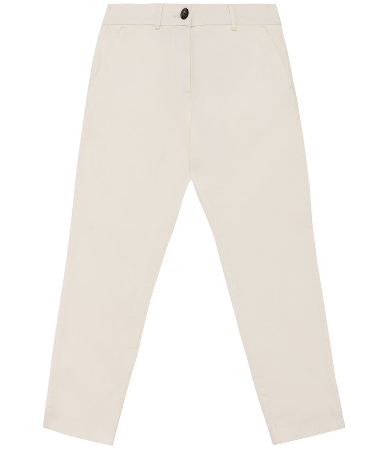 Women's Native Spirit Organic Cotton Stretch Fit Cropped Leg Chino Trousers {NS737}