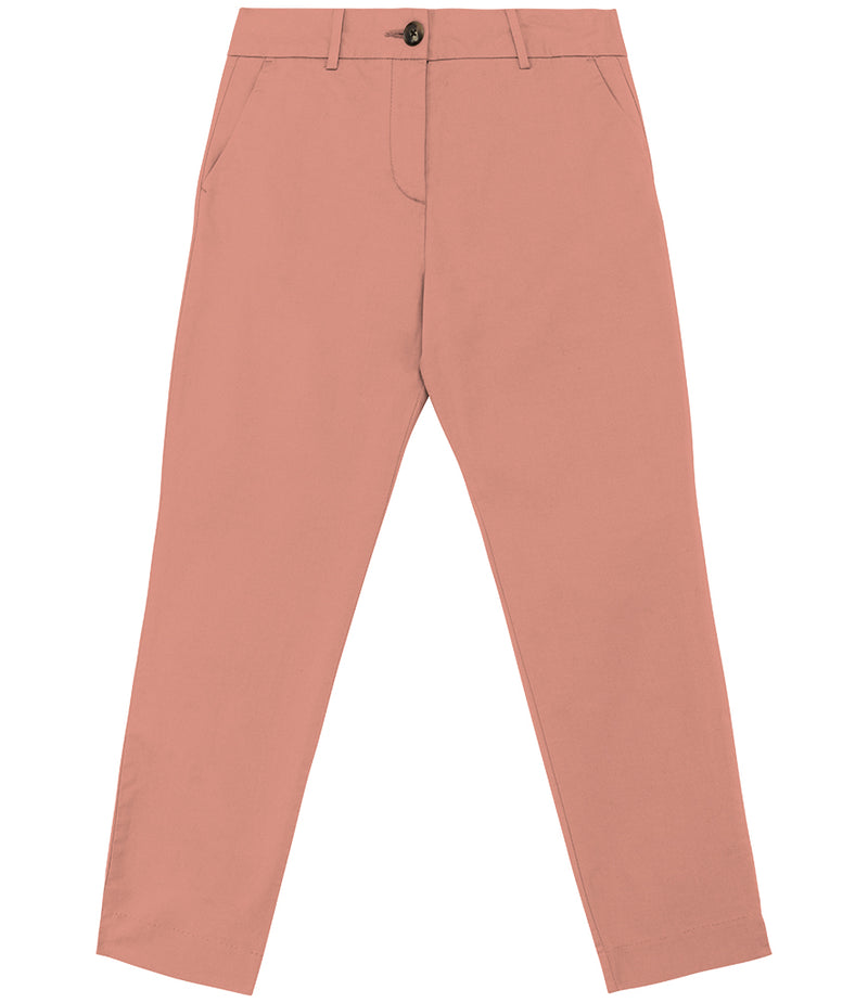 Women's Native Spirit Organic Cotton Stretch Fit Cropped Leg Chino Trousers {NS737}