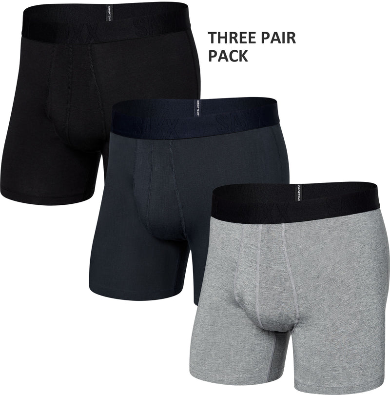 SAXX Men's DropTemp Cooling Cotton 5" Boxer Briefs TRIPLE PACK {SAXX-PP3W}
