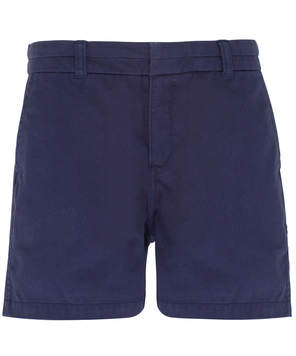 Women's Asquith & Fox Chino Tailored Short Shorts {R-AQ061}