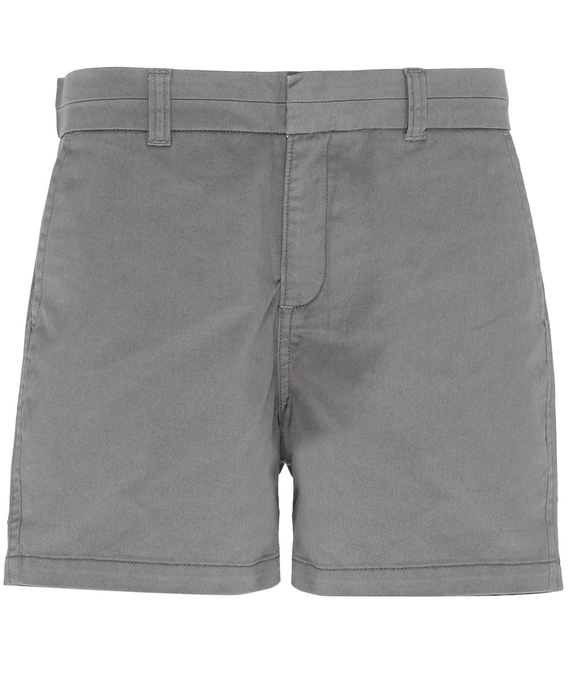 Women's Asquith & Fox Chino Tailored Short Shorts {R-AQ061}